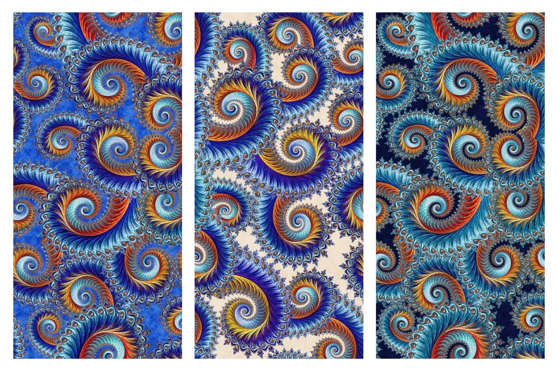 14 Piece Twilight Fat Quarter Bundle, Dan Morris QT Fabrics Medallion ...