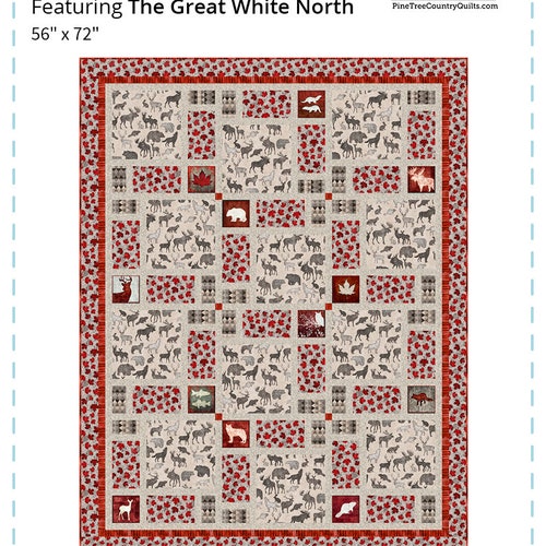 The Great White North Quilt Kit by Pine Tree Country Quilts - QT Fabrics - 56'' x 72 '' Quilt Top and shops Binding Kit