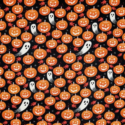 Johnny Yanok Haunted Pumpkins and Ghosts Halloween Cotton - Etsy