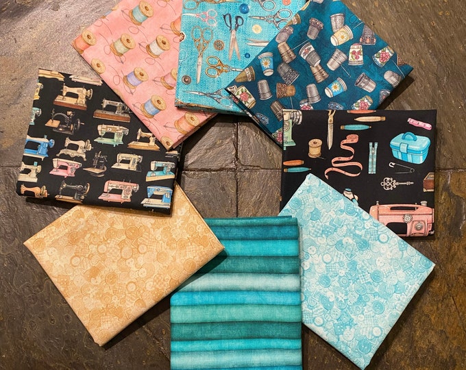 Fat Quarter Bundle W/optional Panels 8 Pieces Just Sew Dan Morris QT