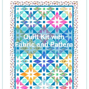 Butterfly Kisses Quilt Kit w/Fabric and Pattern for Quilt Top & Binding, On Painted Wings QT Fabrics Dan Morris Paper Pieced FPP Boho Spring