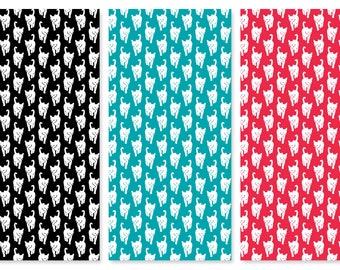 Cat Silhouettes cotton quilt fabric, Cat Flat 29333 Ink & Arrow QT Fabrics, Modern cute kitty FQ Fat Quarter Eighth By the Yard BTY Precuts