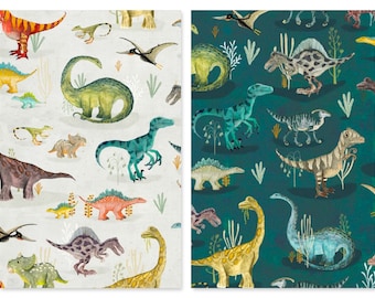 Dinosaur Scenic Cotton Fabric A Moment in Time 53555D Age of the Dinosaurs Windham Dino FQ Fat Quarter BTY by the yard juvenile child decor