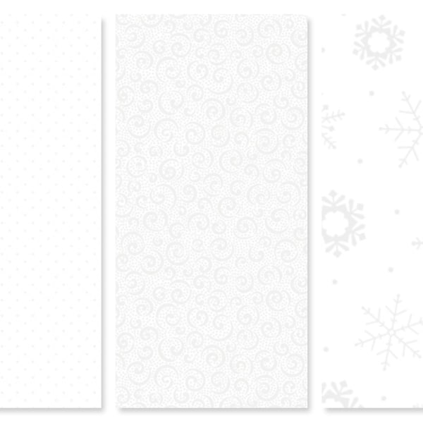 Snowflake Cotton Fabric Scrolls Dots Quilting Illusions QT Fabrics Low Volume White on White FQ Fat Quarter Eighth Half BTY basic blenderder