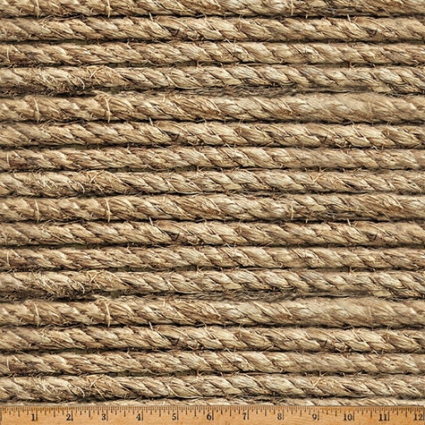 Rope Cotton Fabric, V5317-534-Hemp On the Range, Hoffman, Western Cowboy Saddle Wrangler decor FQ Fat Quarter Eighth BTY by the Yard Precuts