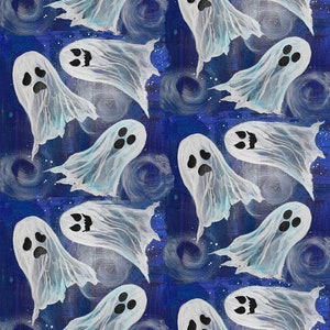 Dancing In The Midnight Halloween Cotton Fabric 40104-46, Bittersweet Frond Northcott, Gothic Haunted House Ghost BTY FQ Fat Quarter Precuts