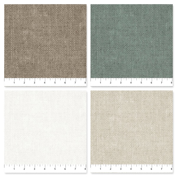 Linen Texture Cotton Fabric, White Linen Christmas Northcott Studio 25433 Holiday Winter FQ Fat Quarter Eighth BTY by yard neutral blender