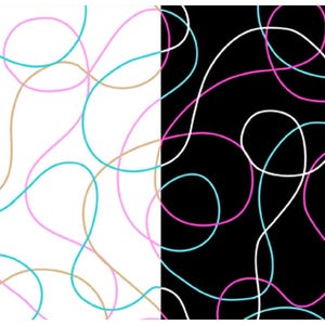 Tangled String Doodle Cotton Fabric, Crazy Kitties 5612 PB Textiles Ketner FQ Fat Quarter BTY By Yard Precuts Nursery Baby Shower Gift Retro