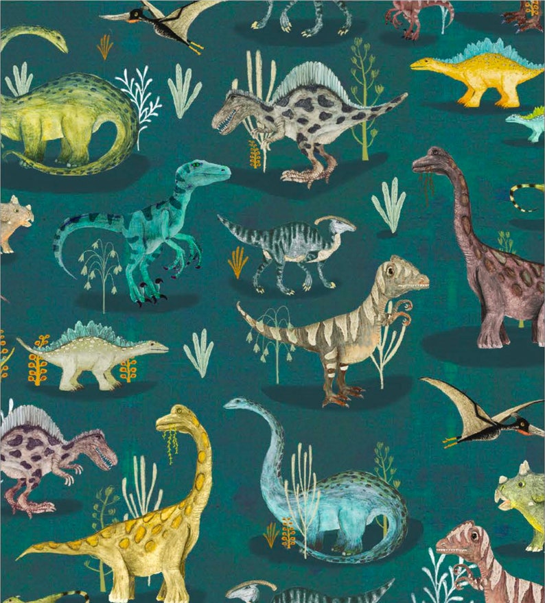 Dinosaur Scenic Cotton Fabric A Moment in Time 53555D Age of the ...