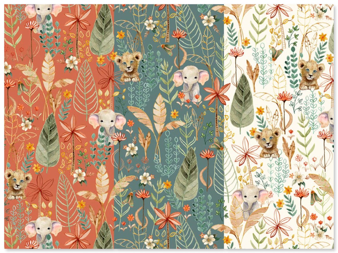 Packed Animal Allover Cotton Fabric, Mini Menagerie 6118, PB