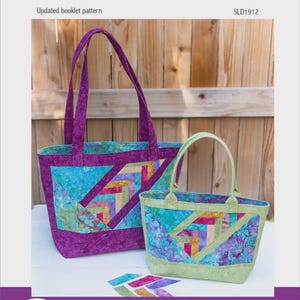 Tote That! Bag pattern, Kate Colleran Designs Paper Pattern SLD1912, Multi Sized Pattern, Great Beginner Bag Making Pattern