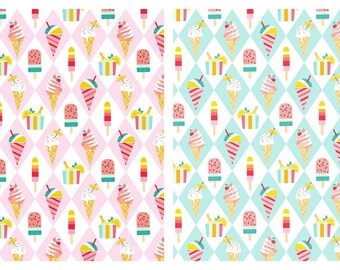 Chill Out Cotton Fabric Hello Summer CX11173 Michael Miller FQ Fat Quarter By the Yard  BTY Ice Cream Lemonade Rainbow Popsicle blender