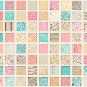 Sewing Blocks 1 yard Panel Cotton Fabric, Just Sew 29226-E Cheater Print, QT Fabrics Dan Morris ,Easy Quilt crafter gift for sewist mom