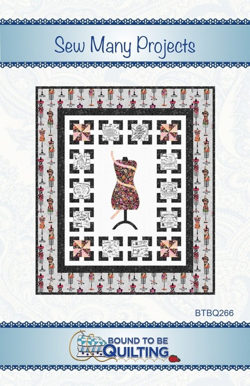 Sew Many Projects Quilt Pattern, Brand New Paper Pattern From Bound to ...