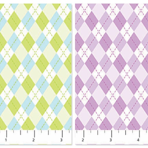 Spring Argyle Cotton Fabric Spring Chickens Patrick Lose Easter basket fabric Cute Spring blender By The Yard FQ Fat Quarter BTY Eighth