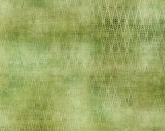 Green Leaf Diamonds Cotton Fabric, Botanical, 8BL1, In the Beginning Fabrics Jason Yenter Floral Blender BTY FQ Fat Quarter Eighth Half yard