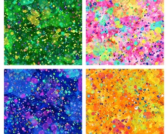 Rainbow Paint Splatter Cotton Fabric, Hip Hop! Oasis Fabrics BTY FQ Fat Quarter Eighth By Yard Precuts Modern Blender Boy Girl Camp Tote bag