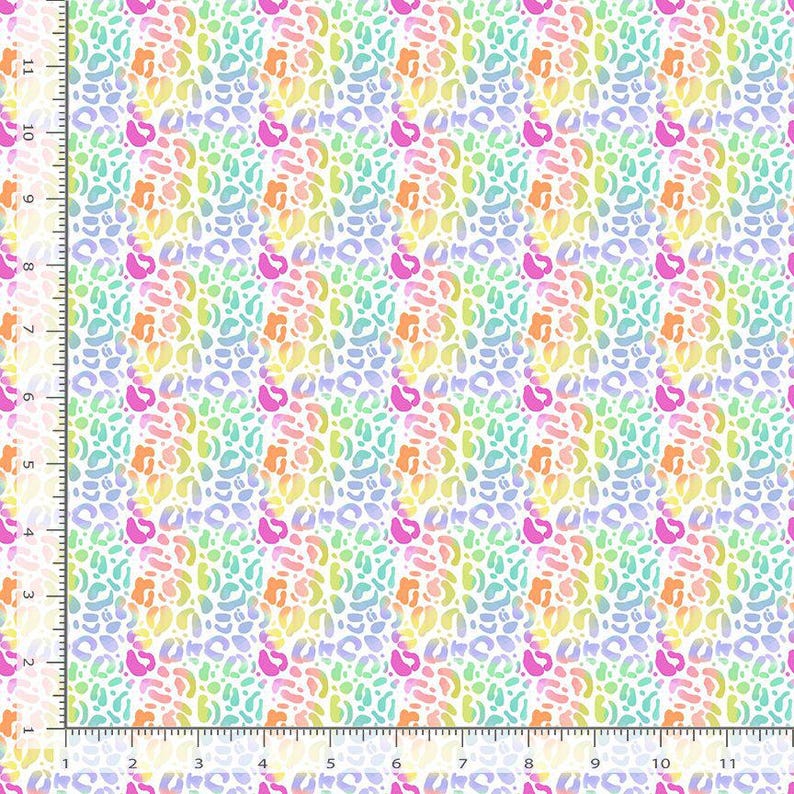 May include: A seamless pattern featuring a white background with a repeating pattern of abstract shapes in shades of pink, blue, green, and yellow.