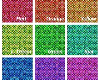 Dots Cotton Fabric Colorful 6COL Multi Color Dotted Blender- In the Beginning FQ Fat Quarter BTY Fat Eighth Half by the Yard blender texture