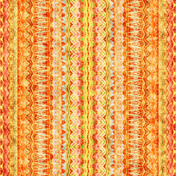 Yellow Geo Stripe Cotton Fabric, Bohemian Dreams Dan Morris QT Fabrics 29023S, FQ Fat Quarter Eighth Half Yard BTY, Boho modern dorm decor