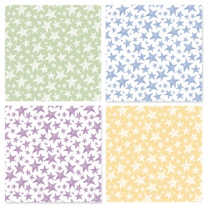 Scribble Stars Cotton Fabric Sleepy Sloths SSLO5196 P&BTextiles nursery decor Star FQ Fat Quarter Eighth BTY by the yard baby shower gift