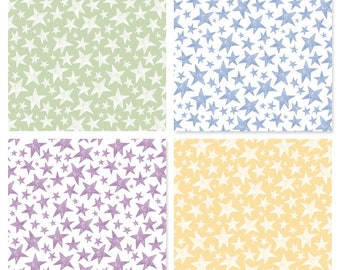 Scribble Stars Cotton Fabric Sleepy Sloths SSLO5196 P&BTextiles nursery decor Star FQ Fat Quarter Eighth BTY by the yard baby shower gift