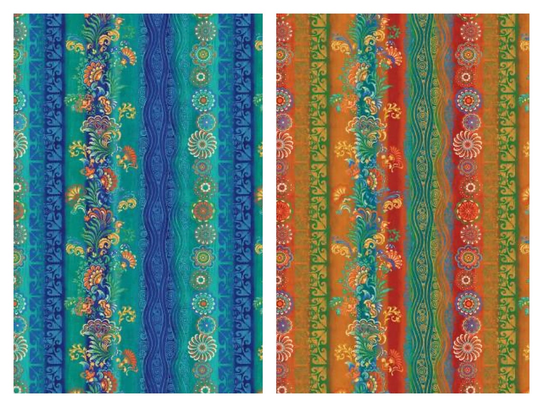 Oceanic Stripe Cotton Fabric Atlantis David Galchutt Benartex