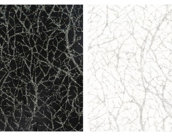 Diamond Dust Cotton fabric, Windham, Silver Glitter Blender FQ Fat Quarter Eighth BTY by Yard Precuts Christmas Halloween Holiday Sparkle