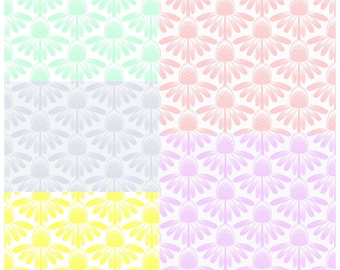 Coneflower Cotton Fabric, Indelible Soft AMT1001, Northcott Anna Maria Horner Parry, FQ Fat Quarter BTY By the Yard Precuts Boho Echinacea