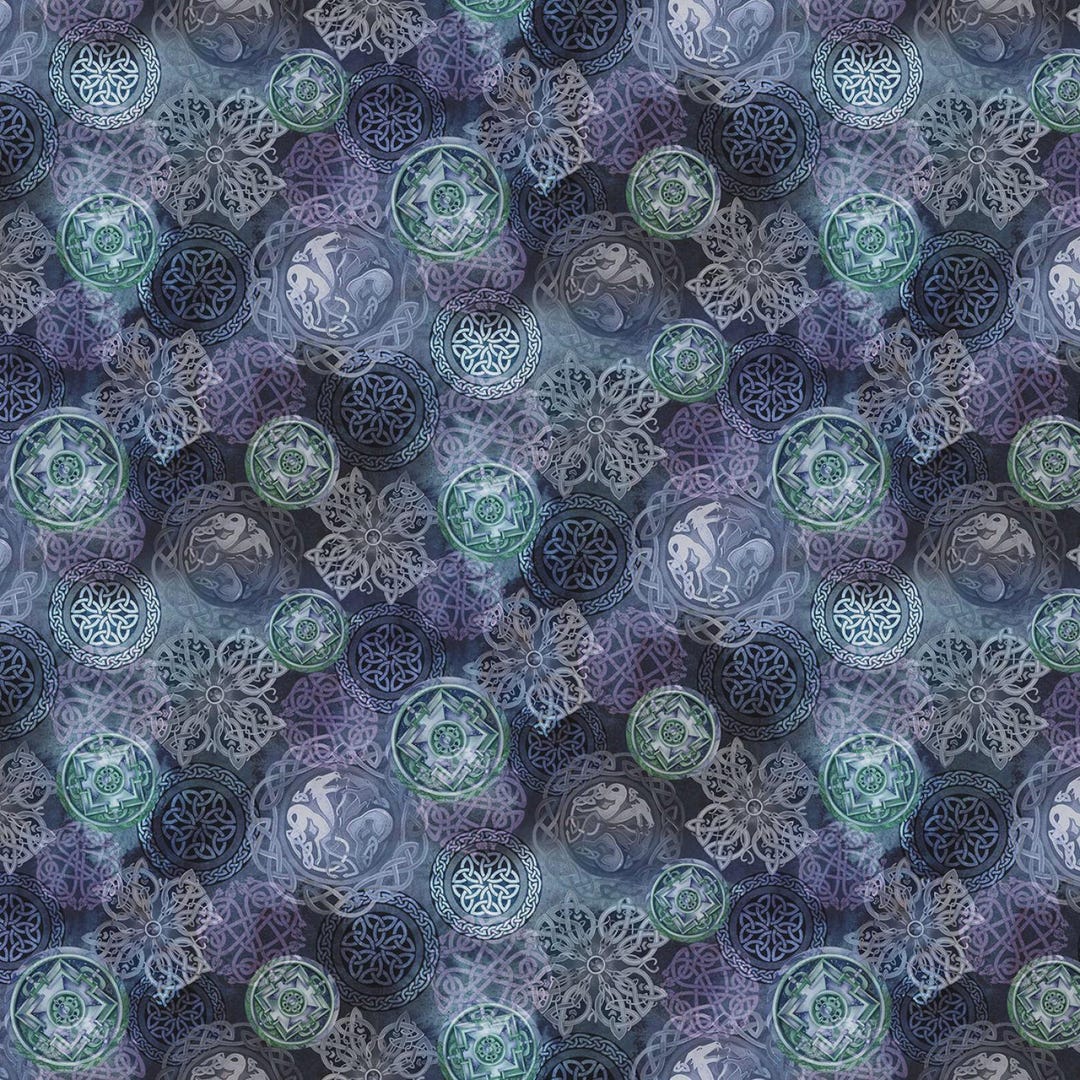 Elemental Magic Cotton Fabric, Mystic Dragon DDC12583, Michael Miller ...