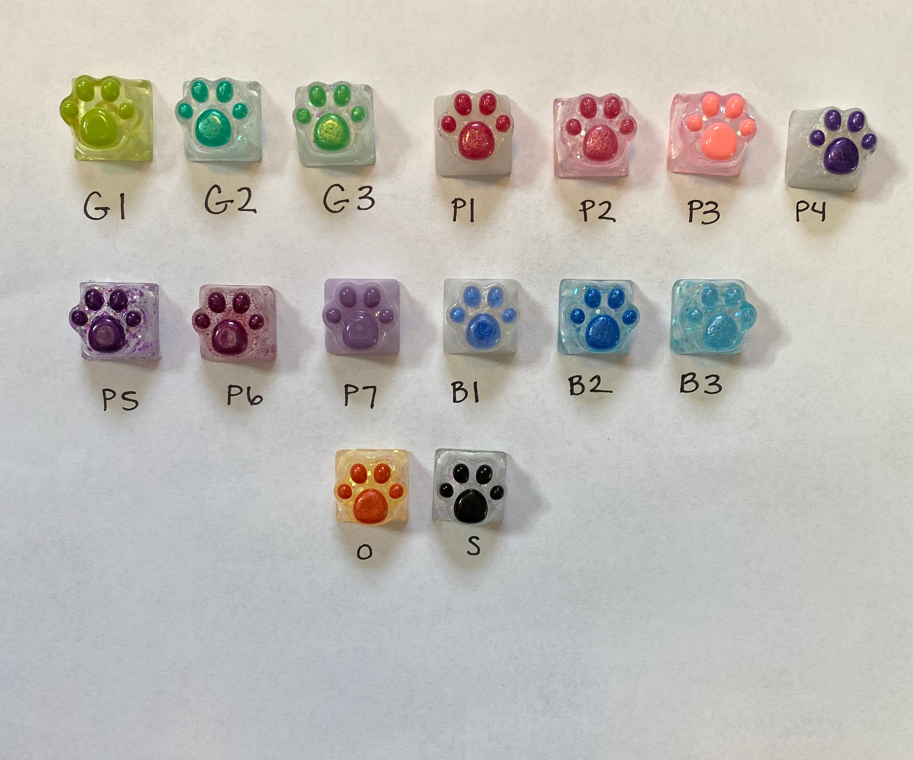 Paw Print Key Caps - Etsy