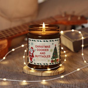 Christmas Cookies and Buttholes Candle | Funny Christmas Gift | Naughty Holiday Candle | Santa Candle | Adult Humor Gift
