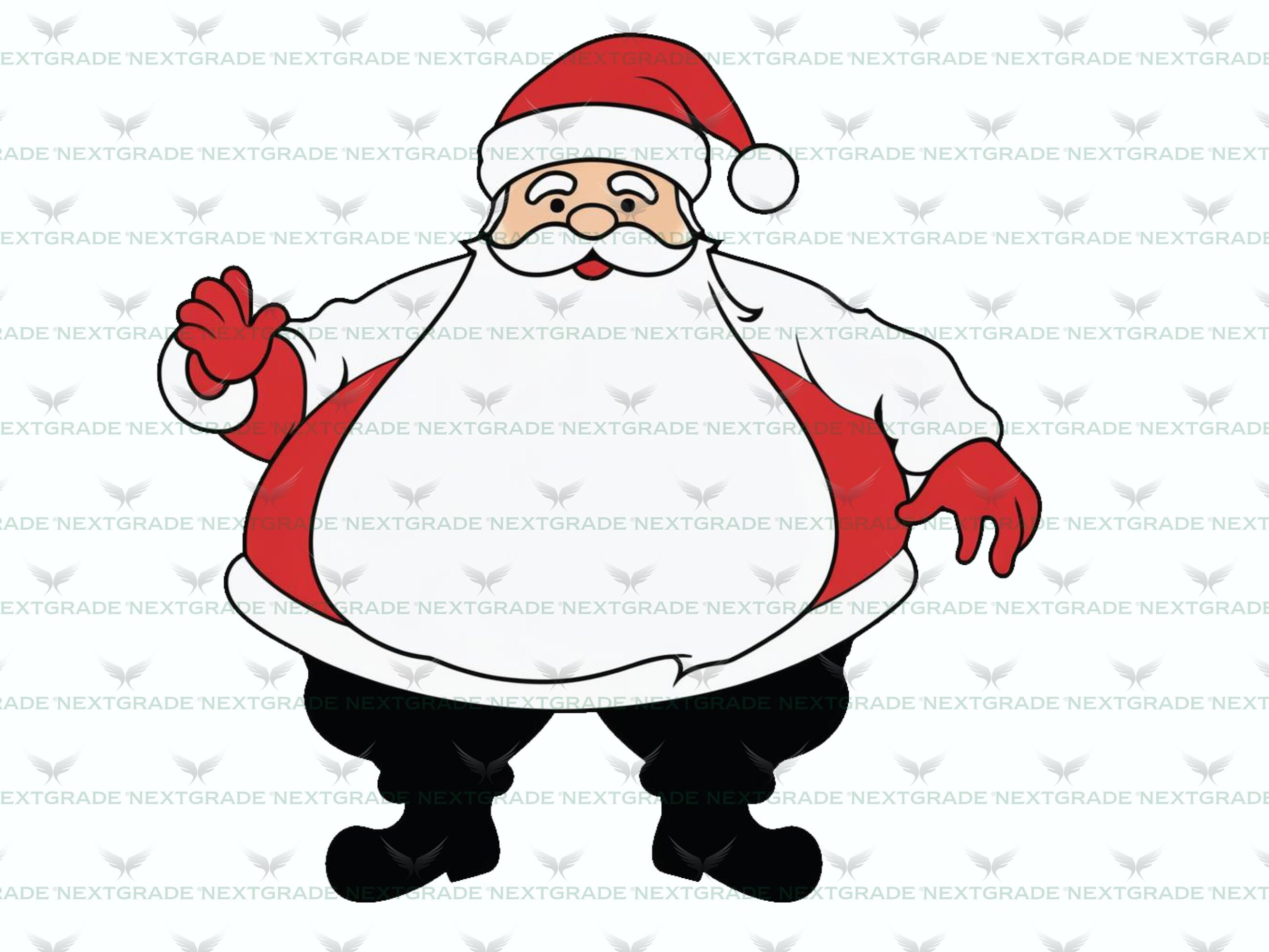 Santa Svg– Santa Claus Png – Old School Santa Christmas Clipart – Funny ...