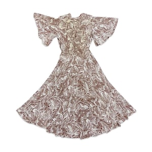 Vintage 1930s Brown Acorns Dress