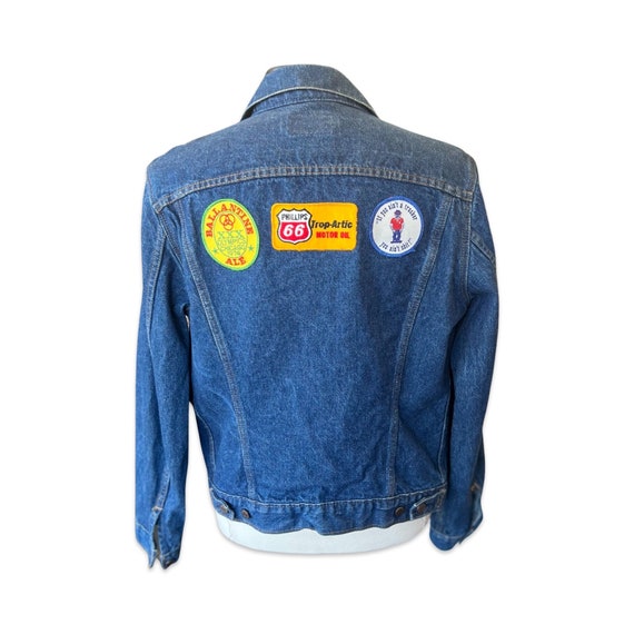 Vintage 80s 90s Levi’s jean jacket with patches - image 3