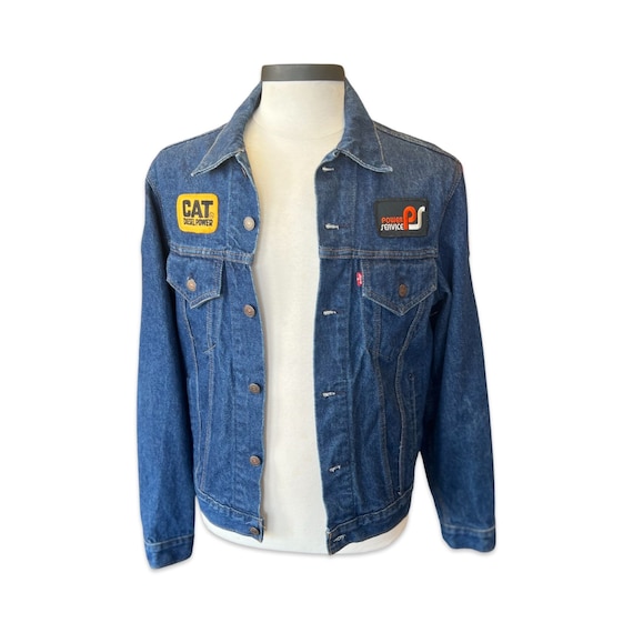 Vintage 80s 90s Levi’s jean jacket with patches - image 1