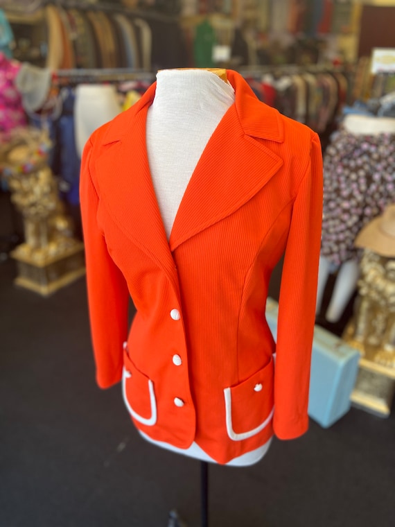 Vintage 70s orange mod jacket