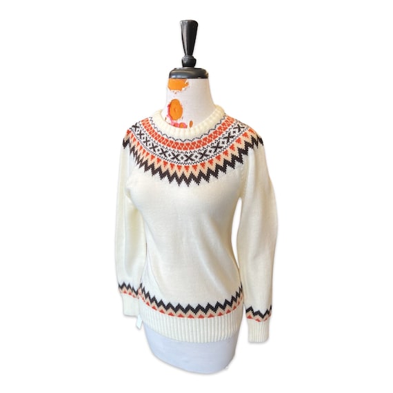 Vintage 70s Albee off white sweater - image 1