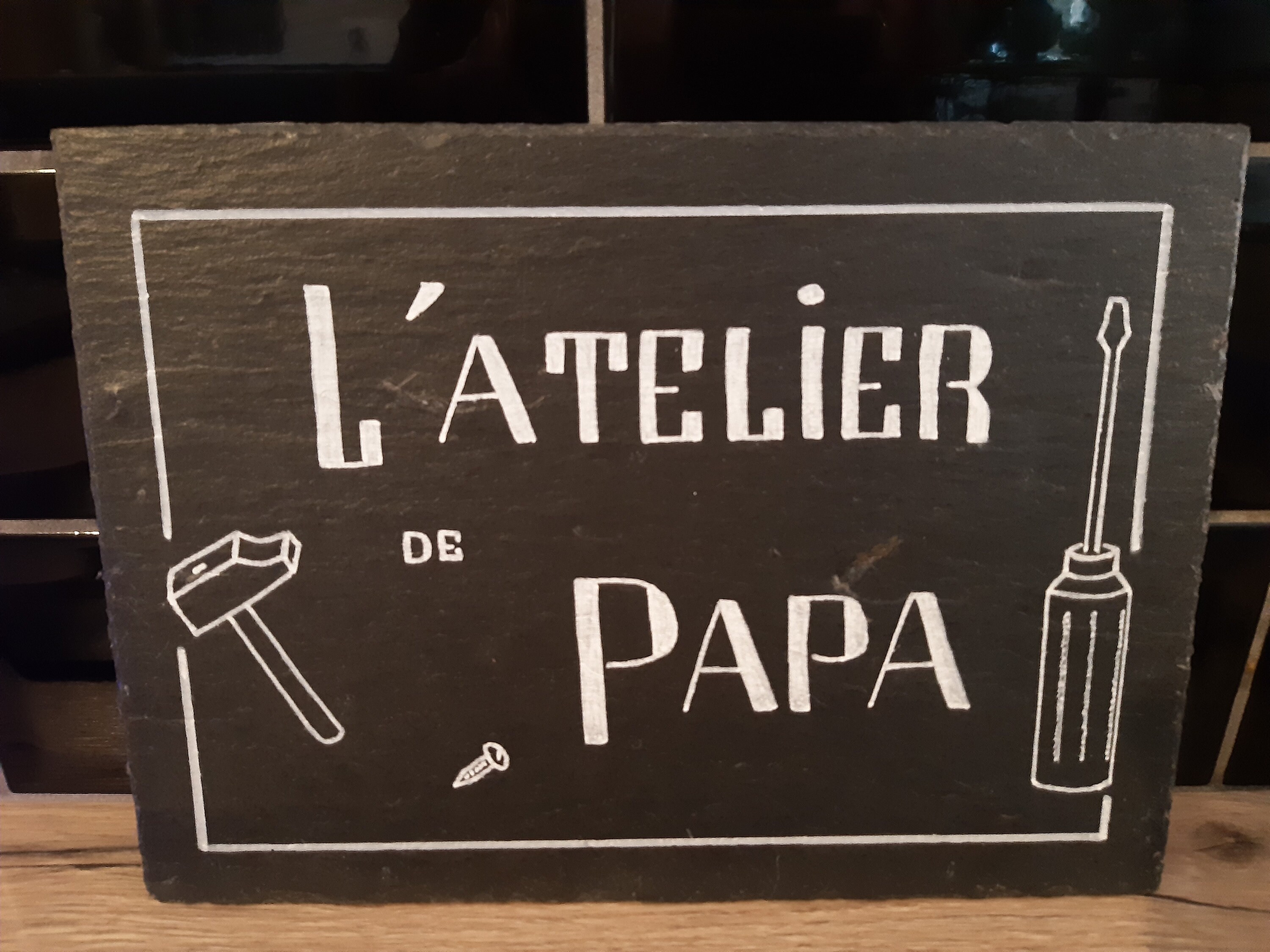 Ardoise Naturelle Murale Peinte à La Main