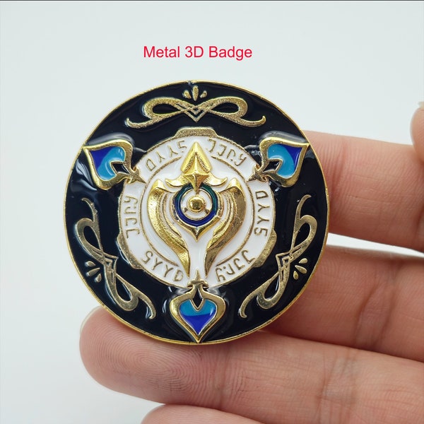Distintivo in metallo di avventurina, gettone di avventurina, gettoni in metallo, spilla in metallo, accessori per cosplay di Honkai Star Rail, portachiavi/collana con gettone di avventurina