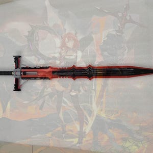 Laevatain Sword, Laevatain Cosplay Prop, Inspired by Arknights, 140cm/55in, Game Collection, Gamer Gift, 3D Printing