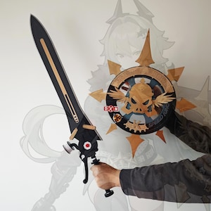 シーザーキングのコスプレ武器、Zenless Zone Zeroにインスパイアされた、シーザーキングの剣、シーザーキングの盾、ゲームコレクション、ゲーマーギフト