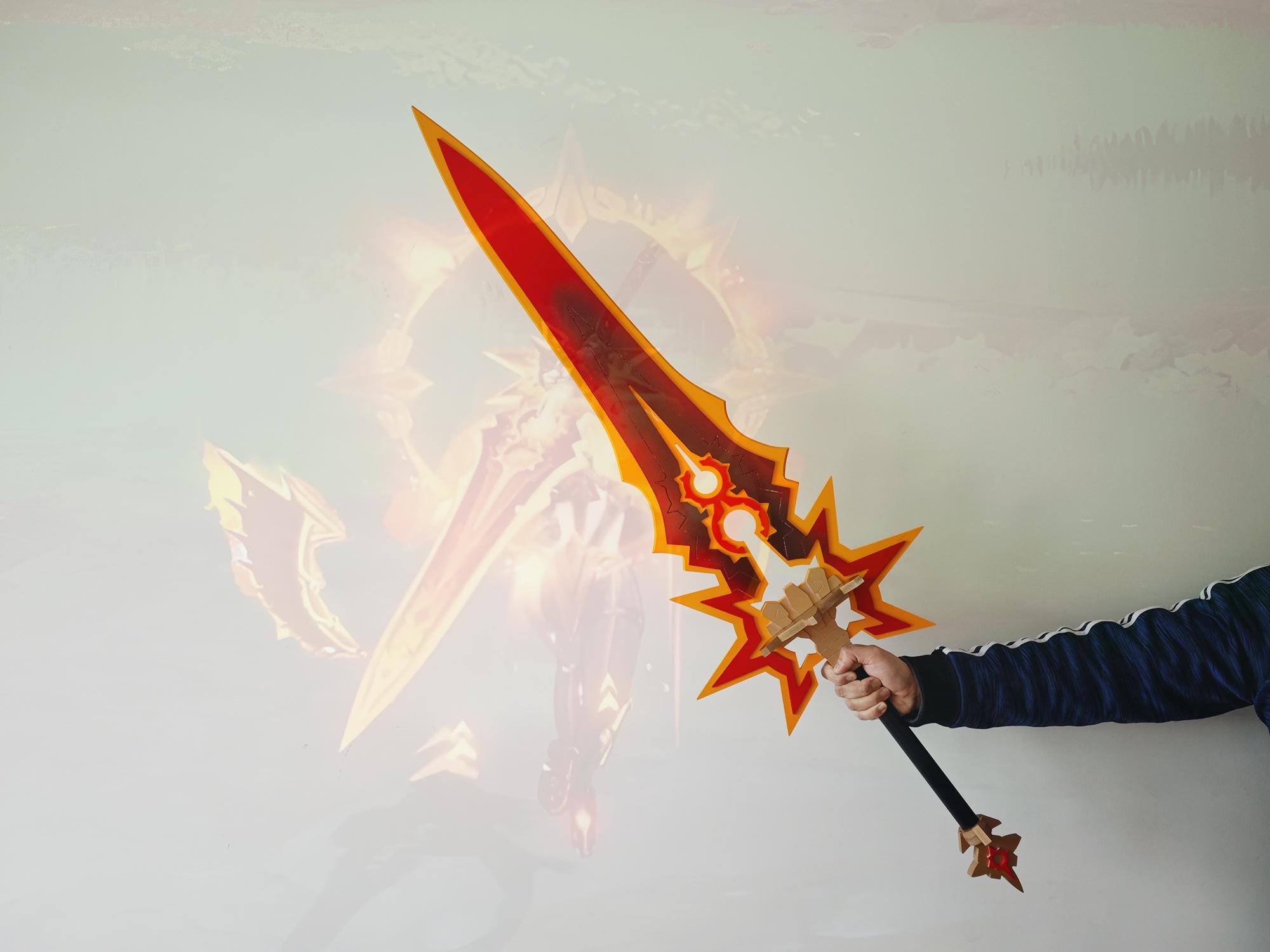 Mavuika Sword, Mavuika Cosplay Claymore, Pyro Archon Props, Inspired by Genshin Impact, Mavuika Weapons, Mavuika Cosplay Props, 135cm/53in