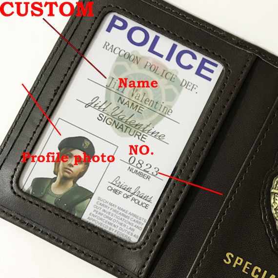 Portafoglio Resident Evil, porta carte d'identità della polizia di Raccoon,  portafoglio Resident Evil con badge in metallo, S.T.A.R.S. Custodia per carta  d'identità, carta d'identità Cosplay personalizzata -  Italia