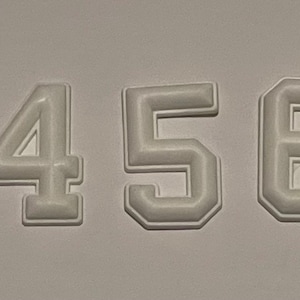 3D Mini Football Helmet Numbers (White)