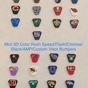 3D Speed Mini Helmet Visor Clip Bumper Set