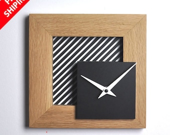 Amazing wood and acrylic wall clock small dimension unique style
