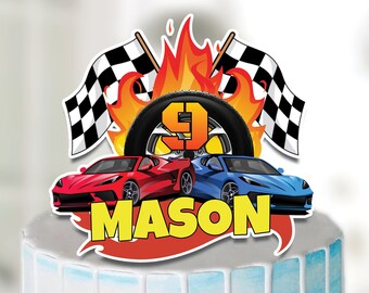 Printable Race Car Cake Topper Racing Car Centerpieces - Etsy