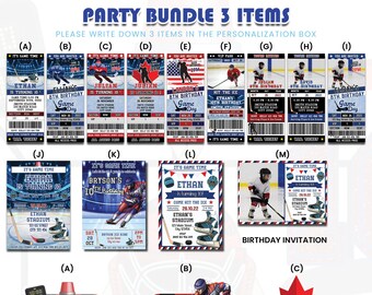 Editable Hockey Invitation Hockey Birthday Party Invitations - Etsy