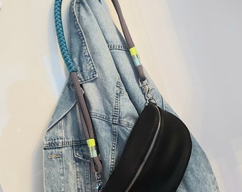 Stylish bag strap "FRANDY" with neon accents, paracord, bag strap, bag strap for handbag